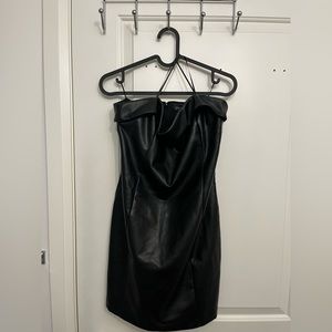 Brand New Black Leather Dynamite Dress